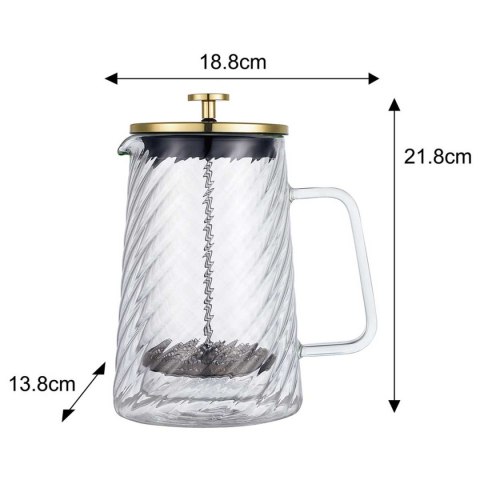 ZAPARZACZ TŁOKOWY DO KAWY/HERBATY TERMICZNY 1000ml KLAUSBERG KB-7767 ZAPARZACZ TŁOKOWY DO KAWY/HERBATY TERMICZNY 1000ml KLAUSBERG KB-7767