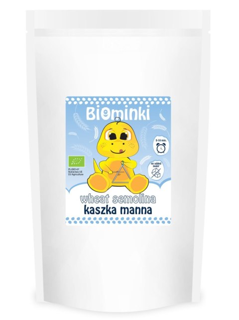 KASZKA MANNA BEZ DODATKU CUKRÓW BIO 500 g - BIOMINKI KASZKA MANNA BEZ DODATKU CUKRÓW BIO 500 g - BIOMINKI