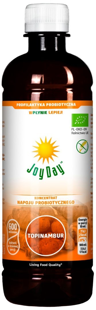 KONCENTRAT NAPOJU PROBIOTYCZNEGO TOPINAMBUR BEZGLUTENOWY BIO 500 ml - JOY DAY KONCENTRAT NAPOJU PROBIOTYCZNEGO TOPINAMBUR BEZGLUTENOWY BIO 500 ml - JOY DAY