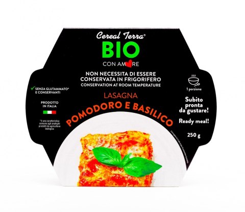 LASAGNE Z POMIDORAMI I BAZYLIĄ BIO 250 g - CEREAL TERRA LASAGNE Z POMIDORAMI I BAZYLIĄ BIO 250 g - CEREAL TERRA