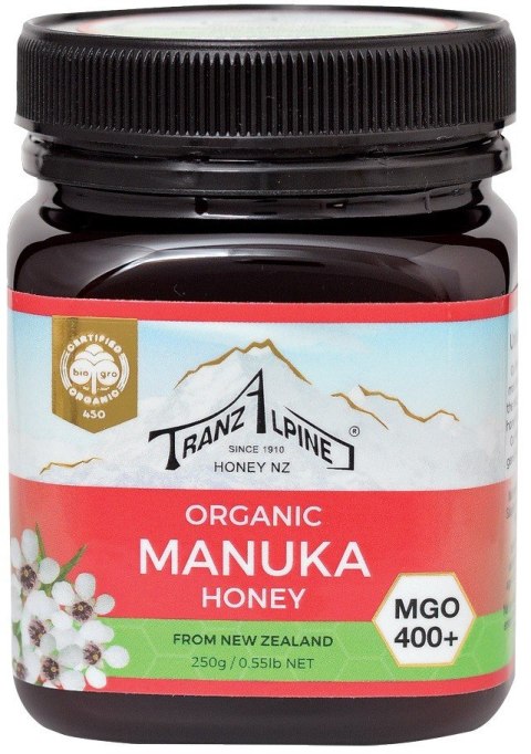 MIÓD MANUKA MGO 400+ BIO 250 g - TRANZALPINE MIÓD MANUKA MGO 400+ BIO 250 g - TRANZALPINE