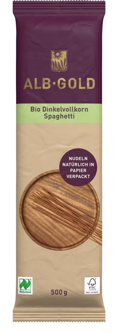 MAKARON (ORKISZOWY RAZOWY) SPAGHETTI BIO 500 g - ALB-GOLD MAKARON (ORKISZOWY RAZOWY) SPAGHETTI BIO 500 g - ALB-GOLD