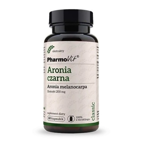 ARONIA CZARNA MELANOCARPA EKSTRAKT (200 mg) BEZGLUTENOWY 60 KAPSUŁEK - PHARMOVIT ARONIA CZARNA MELANOCARPA EKSTRAKT (200 mg) BEZGLUTENOWY 60 KAPSUŁEK - PHARMOVIT