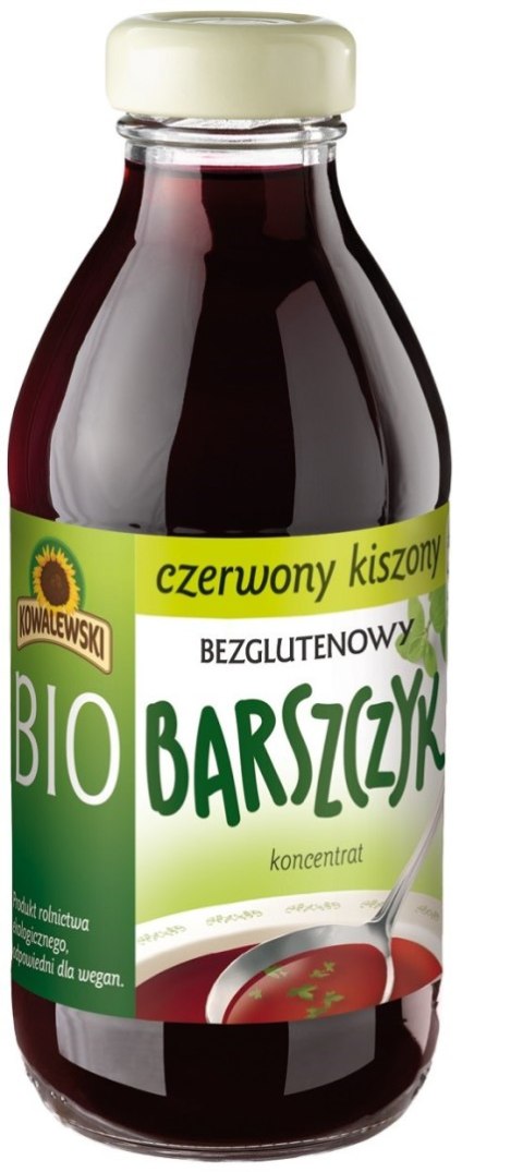 BARSZCZ CZERWONY KISZONY BEZGLUTENOWY KONCENTRAT BIO 320 ml - KOWALEWSKI BARSZCZ CZERWONY KISZONY BEZGLUTENOWY KONCENTRAT BIO 320 ml - KOWALEWSKI