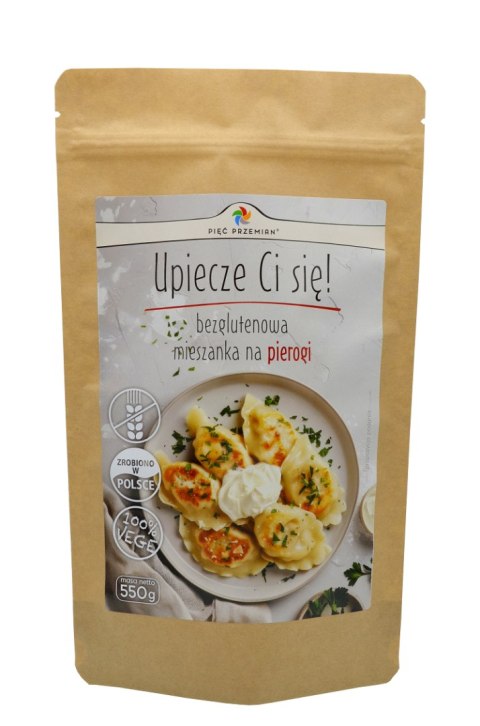 MIESZANKA NA PIEROGI BEZ DODATKU CUKRÓW BEZGLUTENOWA 550 g - PIĘĆ PRZEMIAN MIESZANKA NA PIEROGI BEZ DODATKU CUKRÓW BEZGLUTENOWA 550 g - PIĘĆ PRZEMIAN