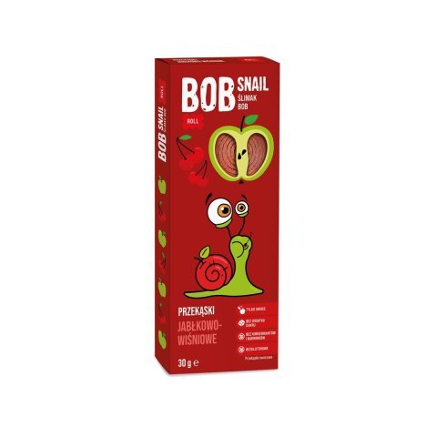 PRZEKĄSKA ROLL JABŁKO - WIŚNIA BEZ DODATKU CUKRÓW BEZGLUTENOWA 30 g - BOB SNAIL PRZEKĄSKA ROLL JABŁKO - WIŚNIA BEZ DODATKU CUKRÓW BEZGLUTENOWA 30 g - BOB SNAIL
