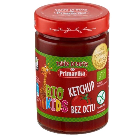 KETCHUP BEZ OCTU DLA DZIECI BEZGLUTENOWY BIO 315 g - PRIMAVIKA (PRIMAECO) (BIO KIDS) KETCHUP BEZ OCTU DLA DZIECI BEZGLUTENOWY BIO 315 g - PRIMAVIKA (PRIMAECO) (BIO KIDS)