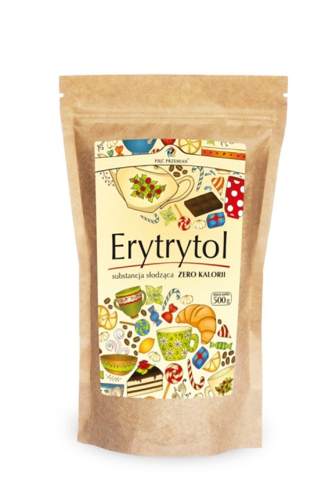 ERYTRYTOL 500 g (TOREBKA PAPIEROWA) - PIĘĆ PRZEMIAN ERYTRYTOL 500 g (TOREBKA PAPIEROWA) - PIĘĆ PRZEMIAN