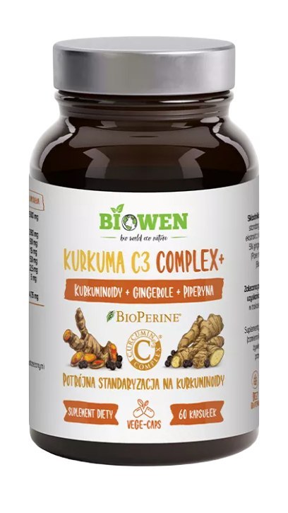 KURKUMA C3 COMPLEX+ BEZGLUTENOWA 60 KAPSUŁEK - HEMPKING (BIOWEN) KURKUMA C3 COMPLEX+ BEZGLUTENOWA 60 KAPSUŁEK - HEMPKING (BIOWEN)