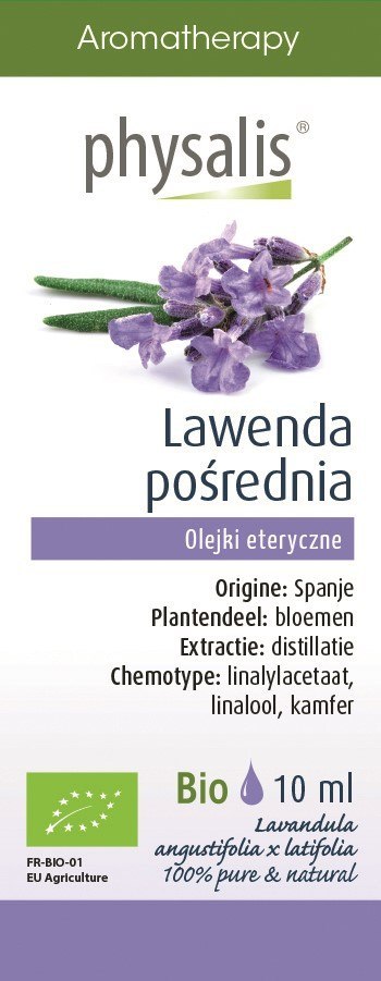 OLEJEK ETERYCZNY LAWENDA POŚREDNIA BIO 10 ml - PHYSALIS OLEJEK ETERYCZNY LAWENDA POŚREDNIA BIO 10 ml - PHYSALIS