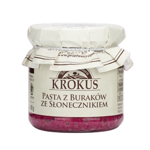 PASTA Z BURAKÓW ZE SŁONECZNIKIEM BEZGLUTENOWA 180 g - KROKUS PASTA Z BURAKÓW ZE SŁONECZNIKIEM BEZGLUTENOWA 180 g - KROKUS