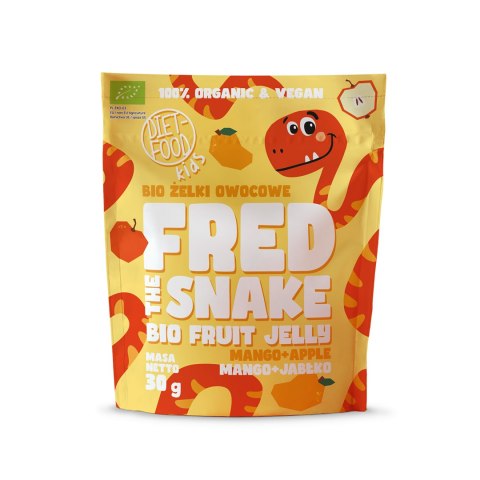 ŻELKI MANGO - JABŁKO BIO 30 g - DIET-FOOD (FRED THE SNAKE) ŻELKI MANGO - JABŁKO BIO 30 g - DIET-FOOD (FRED THE SNAKE)