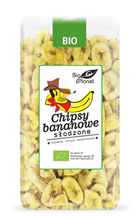 CHIPSY BANANOWE SŁODZONE BIO 350 g - BIO PLANET CHIPSY BANANOWE SŁODZONE BIO 350 g - BIO PLANET