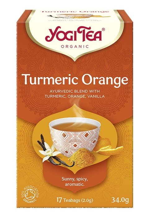 HERBATKA KURKUMA POMARAŃCZA (TURMERIC ORANGE) BIO (17 x 2 g) 34 g - YOGI TEA HERBATKA KURKUMA POMARAŃCZA (TURMERIC ORANGE) BIO (17 x 2 g) 34 g - YOGI TEA