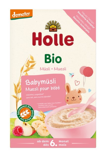 KASZKA ZBOŻOWA MUSLI MALINA - JABŁKO - BANAN BEZ DODATKU CUKRÓW OD 6 MIESIĄCA DEMETER BIO 250 g - HOLLE KASZKA ZBOŻOWA MUSLI MALINA - JABŁKO - BANAN BEZ DODATKU CUKRÓW OD 6 MIESIĄCA DEMETER BIO 250 g - HOLLE