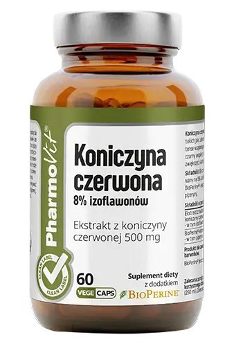 KONICZYNA CZERWONA EKSTRAKT (500 mg) BEZGLUTENOWY 60 KAPSUŁEK - PHARMOVIT (CLEAN LABEL) KONICZYNA CZERWONA EKSTRAKT (500 mg) BEZGLUTENOWY 60 KAPSUŁEK - PHARMOVIT (CLEAN LABEL)