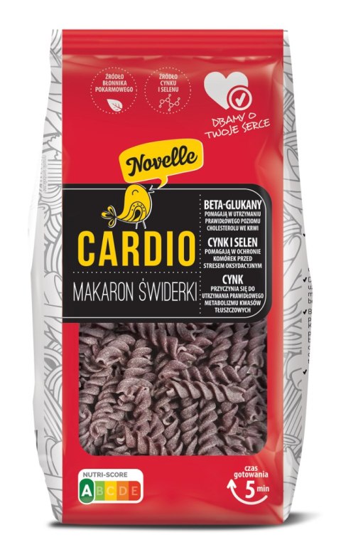 MAKARON (WIELOZBOŻOWY CZARNY) CARDIO ŚWIDERKI 250 g - NOVELLE MAKARON (WIELOZBOŻOWY CZARNY) CARDIO ŚWIDERKI 250 g - NOVELLE