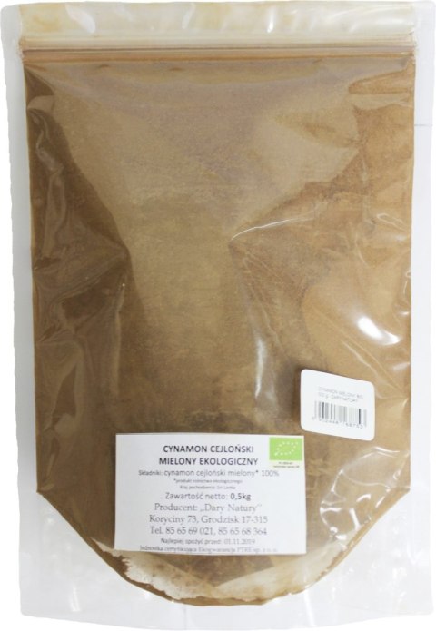 CYNAMON CEJLOŃSKI MIELONY BIO 500 g - HORECA (DARY NATURY) CYNAMON CEJLOŃSKI MIELONY BIO 500 g - HORECA (DARY NATURY)