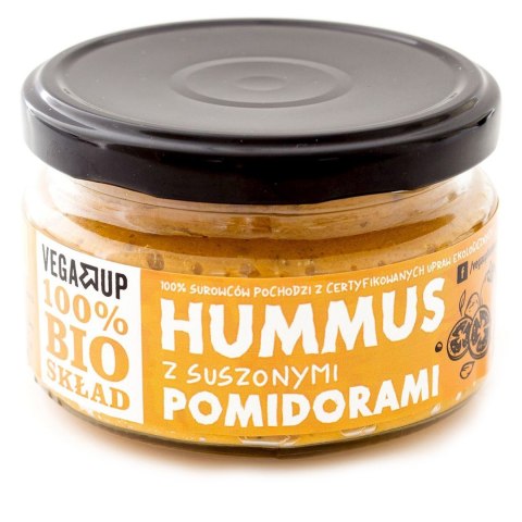 HUMMUS Z SUSZONYMI POMIDORAMI BIO 190 g - VEGA UP HUMMUS Z SUSZONYMI POMIDORAMI BIO 190 g - VEGA UP