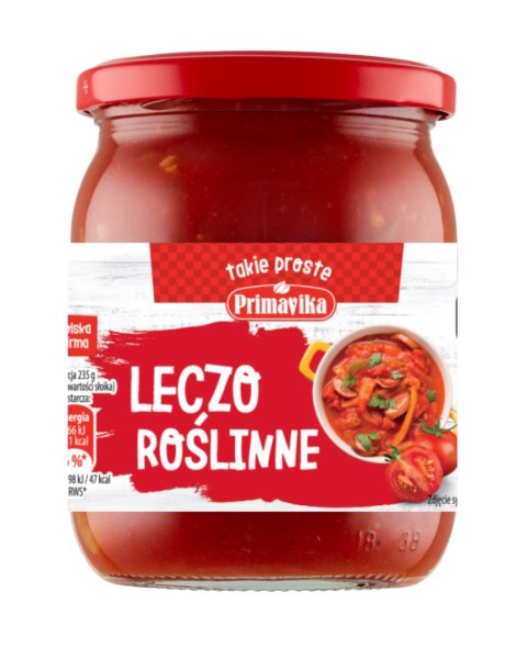 LECZO ROŚLINNE Z PIECZARKAMI BEZGLUTENOWE 470 g - PRIMAVIKA LECZO ROŚLINNE Z PIECZARKAMI BEZGLUTENOWE 470 g - PRIMAVIKA
