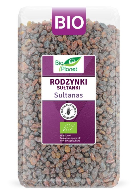 RODZYNKI SUŁTANKI BEZGLUTENOWE BIO 1 kg - BIO PLANET RODZYNKI SUŁTANKI BEZGLUTENOWE BIO 1 kg - BIO PLANET