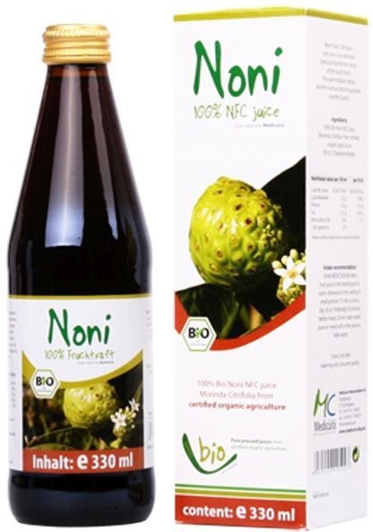 SOK Z OWOCÓW NONI NFC BIO 330 ml - MEDICURA SOK Z OWOCÓW NONI NFC BIO 330 ml - MEDICURA