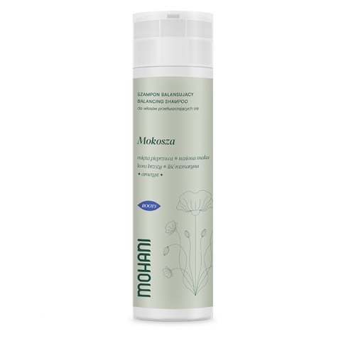 SZAMPON BALANSUJACY DO WŁOSÓW PRZETŁUSZCZAJĄCYCH SIĘ MOKOSZA 250 ml - MOHANI SZAMPON BALANSUJACY DO WŁOSÓW PRZETŁUSZCZAJĄCYCH SIĘ MOKOSZA 250 ml - MOHANI