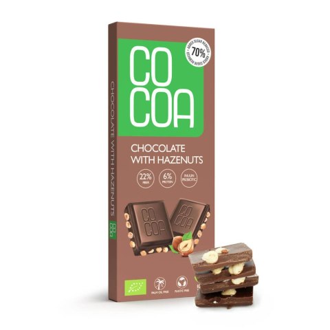 CZEKOLADA Z ORZECHAMI LASKOWYMI 70 % MNIEJ CUKRU BIO 40 g - COCOA CZEKOLADA Z ORZECHAMI LASKOWYMI 70 % MNIEJ CUKRU BIO 40 g - COCOA