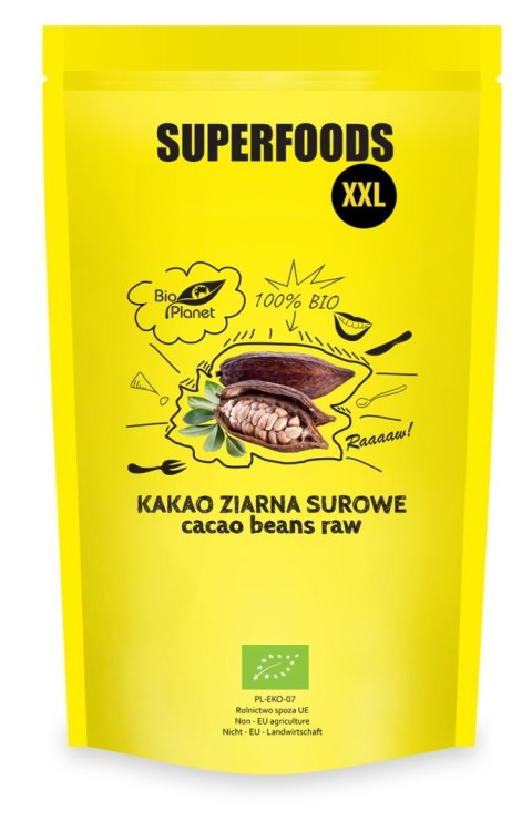 KAKAO ZIARNA SUROWE BIO 600 g - BIO PLANET KAKAO ZIARNA SUROWE BIO 600 g - BIO PLANET