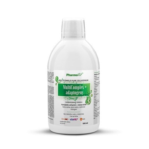 SUPLEMENT DIETY MULTICOMPLEX + ADAPTOGENY W PŁYNIE BEZGLUTENOWY 500 ml - PHARMOVIT SUPLEMENT DIETY MULTICOMPLEX + ADAPTOGENY W PŁYNIE BEZGLUTENOWY 500 ml - PHARMOVIT