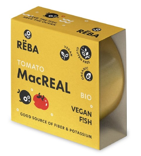 WEGAŃSKA ALTERNATYWA MAKRELI W SOSIE POMIDOROWYM BEZGLUTENOWA (TOMATO MACREAL) BIO 160 g - REBA WEGAŃSKA ALTERNATYWA MAKRELI W SOSIE POMIDOROWYM BEZGLUTENOWA (TOMATO MACREAL) BIO 160 g - REBA