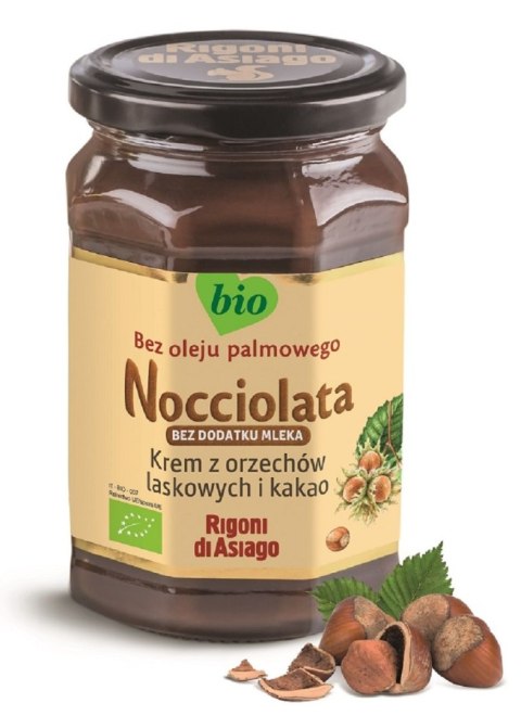 KREM Z ORZECHÓW LASKOWYCH I KAKAO BEZ DODATKU MLEKA BEZGLUTENOWY BIO 250 g - RIGONI DI ASIAGO (NOCCIOLATA) KREM Z ORZECHÓW LASKOWYCH I KAKAO BEZ DODATKU MLEKA BEZGLUTENOWY BIO 250 g - RIGONI DI ASIAGO (NOCCIOLATA)