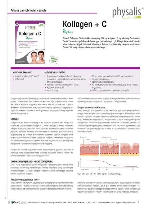 KOLAGEN + WITAMINA C 60 TABLETEK - PHYSALIS KOLAGEN + WITAMINA C 60 TABLETEK - PHYSALIS