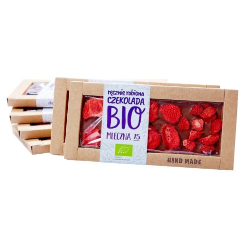 CZEKOLADA MLECZNA Z TRUSKAWKAMI BIO 53 g - CUKIERNIA STAROPOLSKA CZEKOLADA MLECZNA Z TRUSKAWKAMI BIO 53 g - CUKIERNIA STAROPOLSKA