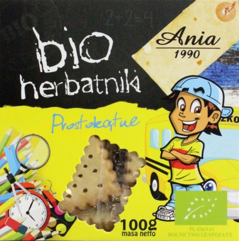 HERBATNIKI PROSTOKĄTNE BIO 100 g - BIO ANIA HERBATNIKI PROSTOKĄTNE BIO 100 g - BIO ANIA
