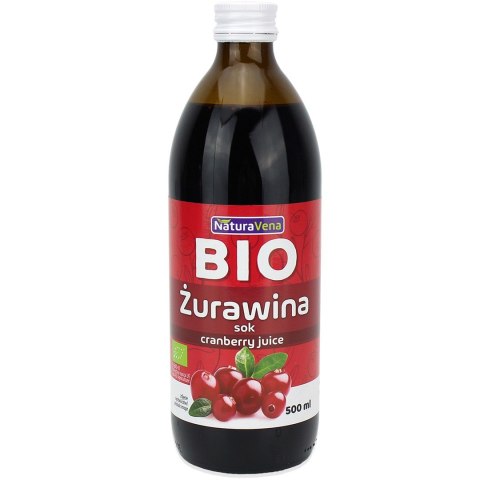 SOK Z ŻURAWINY 100 % BIO 500 ml - NATURAVENA SOK Z ŻURAWINY 100 % BIO 500 ml - NATURAVENA