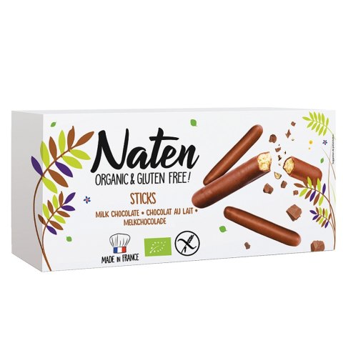 CIASTKA W POLEWIE CZEKOLADOWEJ STICKS BEZGLUTENOWE BIO 130 g - NATEN CIASTKA W POLEWIE CZEKOLADOWEJ STICKS BEZGLUTENOWE BIO 130 g - NATEN
