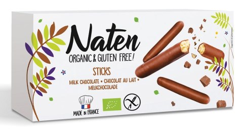 CIASTKA W POLEWIE CZEKOLADOWEJ STICKS BEZGLUTENOWE BIO 130 g - NATEN CIASTKA W POLEWIE CZEKOLADOWEJ STICKS BEZGLUTENOWE BIO 130 g - NATEN