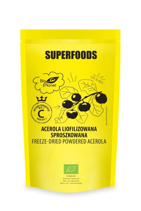 ACEROLA LIOFILIZOWANA SPROSZKOWANA BIO 100 g - BIO PLANET ACEROLA LIOFILIZOWANA SPROSZKOWANA BIO 100 g - BIO PLANET
