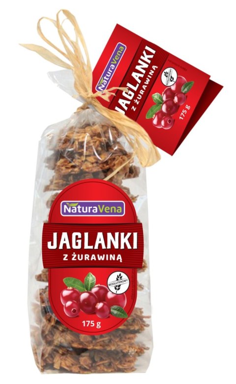 CIASTKA JAGLANKI Z ŻURAWINĄ BEZGLUTENOWE 175 g - NATURAVENA CIASTKA JAGLANKI Z ŻURAWINĄ BEZGLUTENOWE 175 g - NATURAVENA