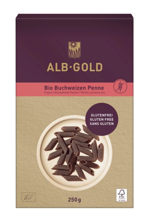 MAKARON (GRYCZANY) PENNE BEZGLUTENOWY BIO 250 g - ALB-GOLD MAKARON (GRYCZANY) PENNE BEZGLUTENOWY BIO 250 g - ALB-GOLD