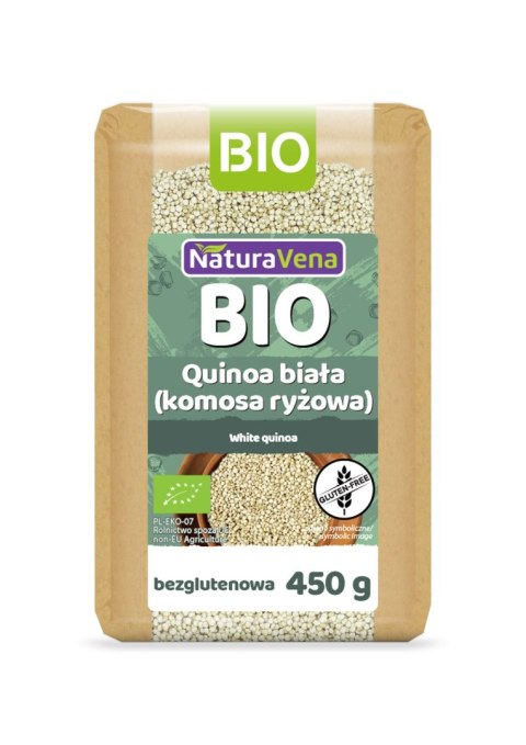 QUINOA BIAŁA (KOMOSA RYŻOWA) BEZGLUTENOWA BIO 450 g - NATURAVENA QUINOA BIAŁA (KOMOSA RYŻOWA) BEZGLUTENOWA BIO 450 g - NATURAVENA