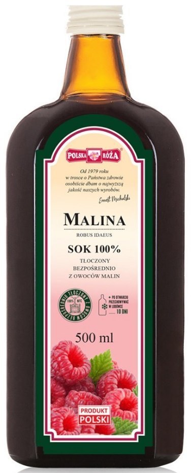 SOK Z MALIN NFC 500 ml - POLSKA RÓŻA SOK Z MALIN NFC 500 ml - POLSKA RÓŻA