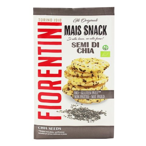 KRĄŻKI KUKURYDZIANE Z CHIA BEZGLUTENOWE BIO 50 g - FIORENTINI KRĄŻKI KUKURYDZIANE Z CHIA BEZGLUTENOWE BIO 50 g - FIORENTINI