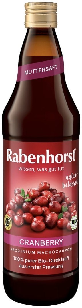 SOK Z ŻURAWINY NFC BIO 750 ml - RABENHORST SOK Z ŻURAWINY NFC BIO 750 ml - RABENHORST