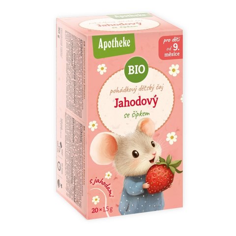 HERBATKA DLA DZIECI - DZIKA RÓŻA Z TRUSKAWKĄ OD 9 MIESIĄCA BIO (20 x 1,5 g) 30 g - APOTHEKE HERBATKA DLA DZIECI - DZIKA RÓŻA Z TRUSKAWKĄ OD 9 MIESIĄCA BIO (20 x 1,5 g) 30 g - APOTHEKE