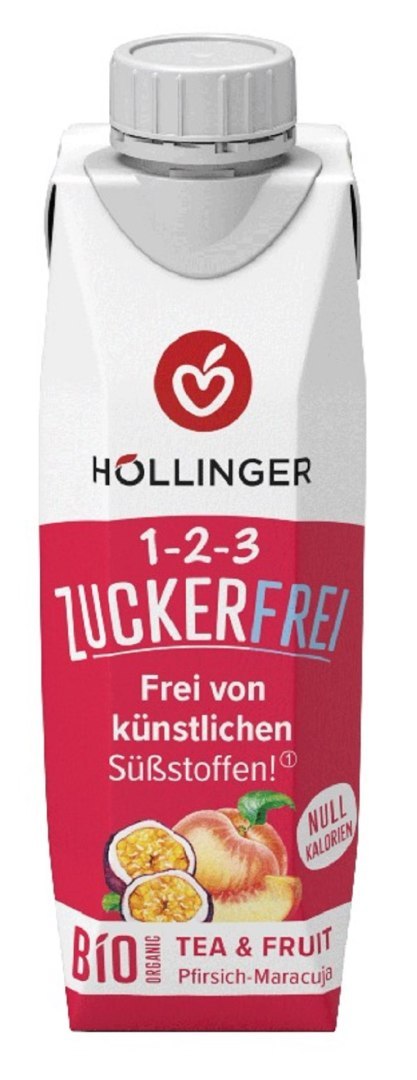 NAPÓJ O SMAKU BRZOSKWINIA - MARAKUJA BEZ CUKRU BIO 300 ml - HOLLINGER NAPÓJ O SMAKU BRZOSKWINIA - MARAKUJA BEZ CUKRU BIO 300 ml - HOLLINGER
