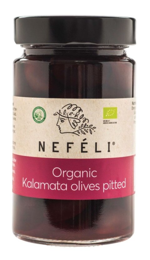 OLIWKI CZARNE KALAMATA BEZ PESTEK W ZALEWIE BIO 295 g (160 g) - NEFELI OLIWKI CZARNE KALAMATA BEZ PESTEK W ZALEWIE BIO 295 g (160 g) - NEFELI