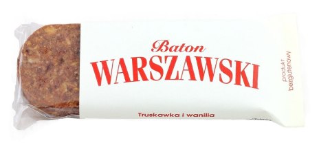 BATON TRUSKAWKOWY Z WANILIĄ BEZGLUTENOWY 50 g - BATON WARSZAWSKI BATON TRUSKAWKOWY Z WANILIĄ BEZGLUTENOWY 50 g - BATON WARSZAWSKI