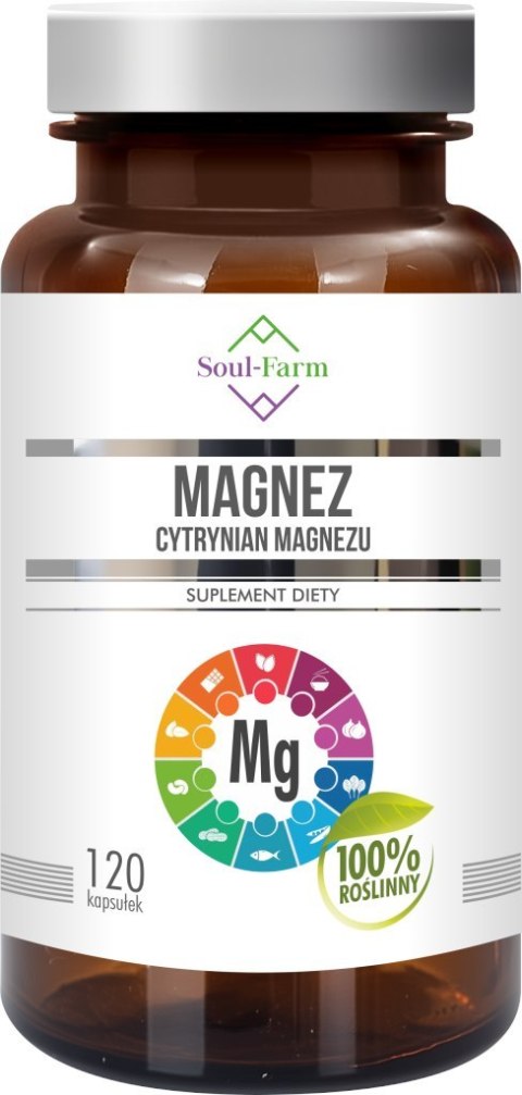 CYTRYNIAN MAGNEZU (650 mg) 120 KAPSUŁEK - SOUL FARM CYTRYNIAN MAGNEZU (650 mg) 120 KAPSUŁEK - SOUL FARM